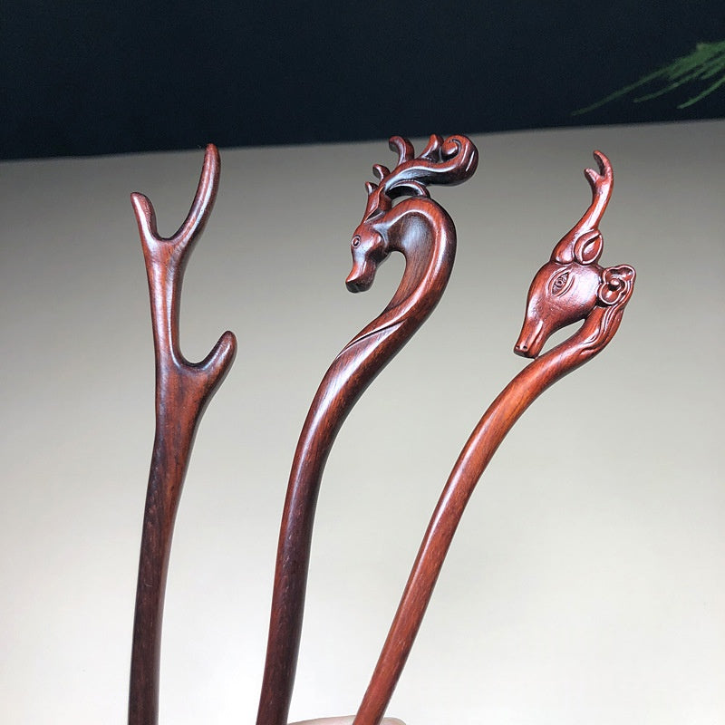 Rosewood Deer Hairpin for Women