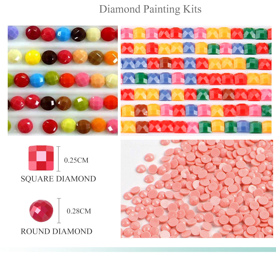 5D Diamond Painting Kit for Animals - Resin Rhinestone Cross Stitch Art