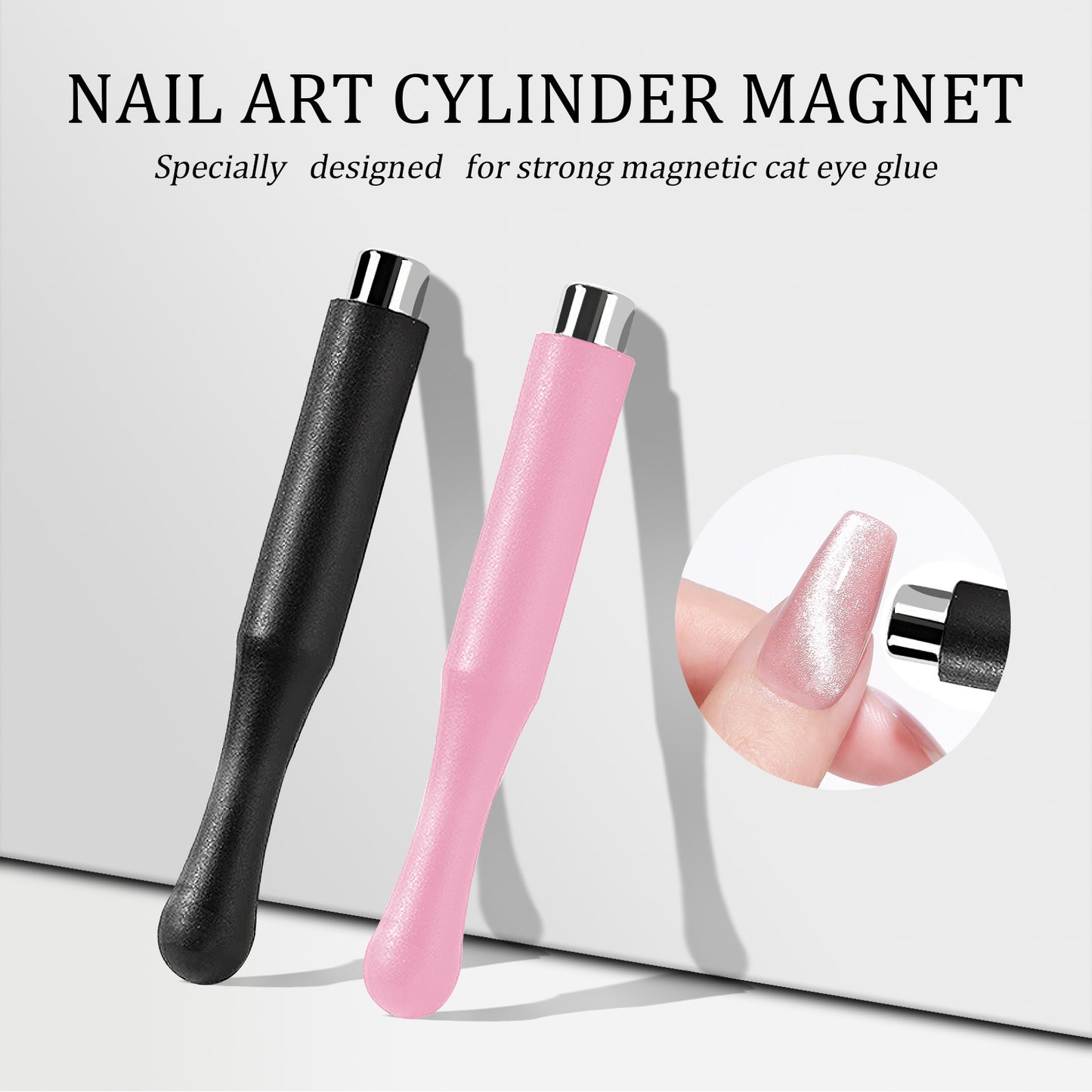 Magnetic Nail Art Tools - Portable Cylindrical Cat Eye Magnet Stick for Nail Design