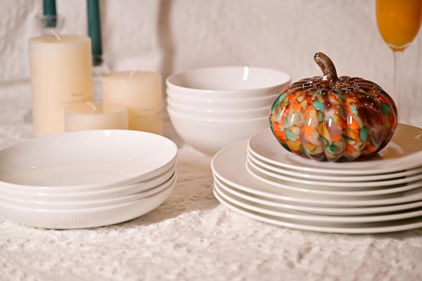 Dandilion 16-Piece Bone China Dinnerware Set - Service for 4