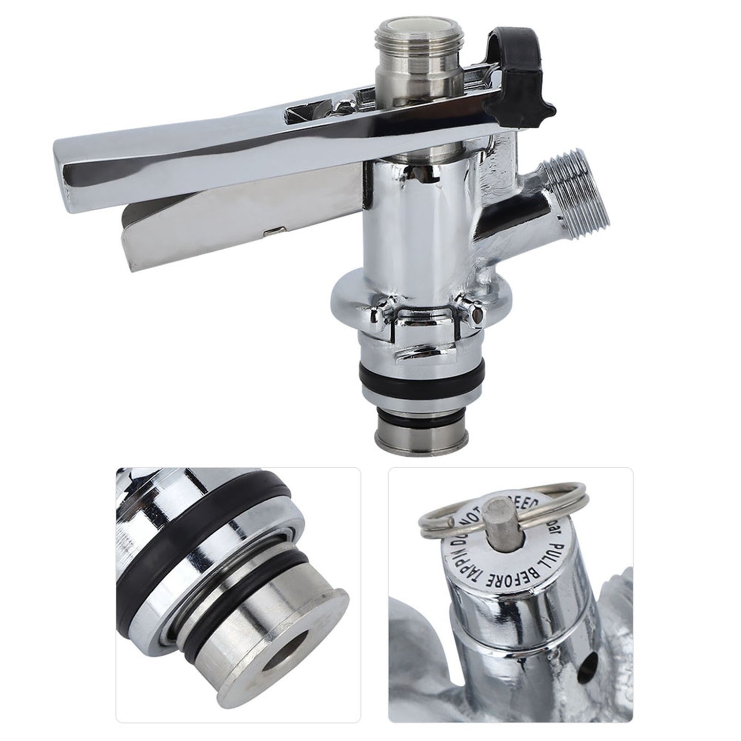U-Type Stainless Steel Beer Keg Coupler for Home Bar and Restaurants
