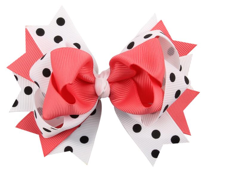 Children's Dot Bow Hair Clip - Colorful Kids Hair Accessory for Girls