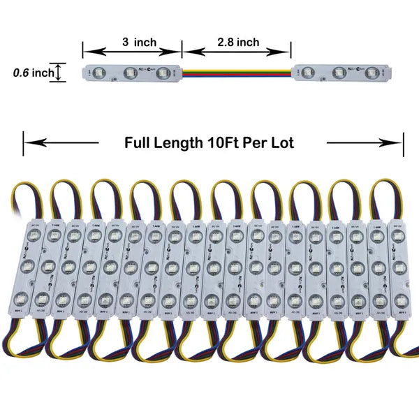 RGB SMD 5050 LED Module Light - 12V Decorative Signage