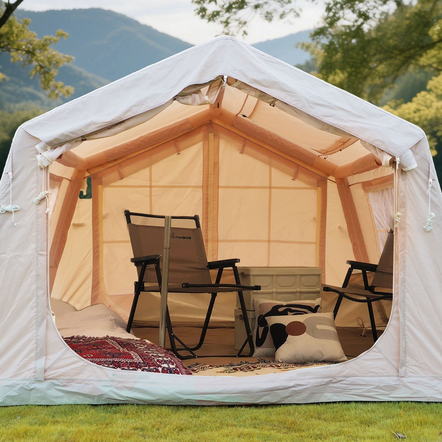 Inflatable Tent for Camping - 4-6 Person Waterproof Glamping Tent