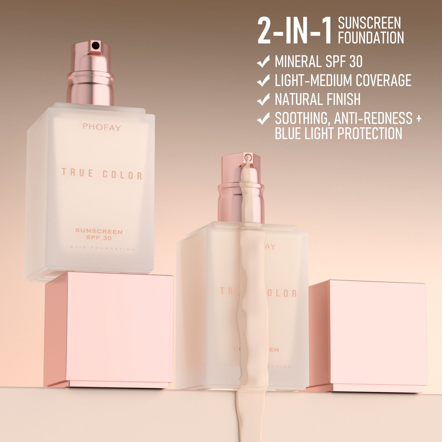 Matte Liquid Foundation with SPF 30 Sunscreen Protection