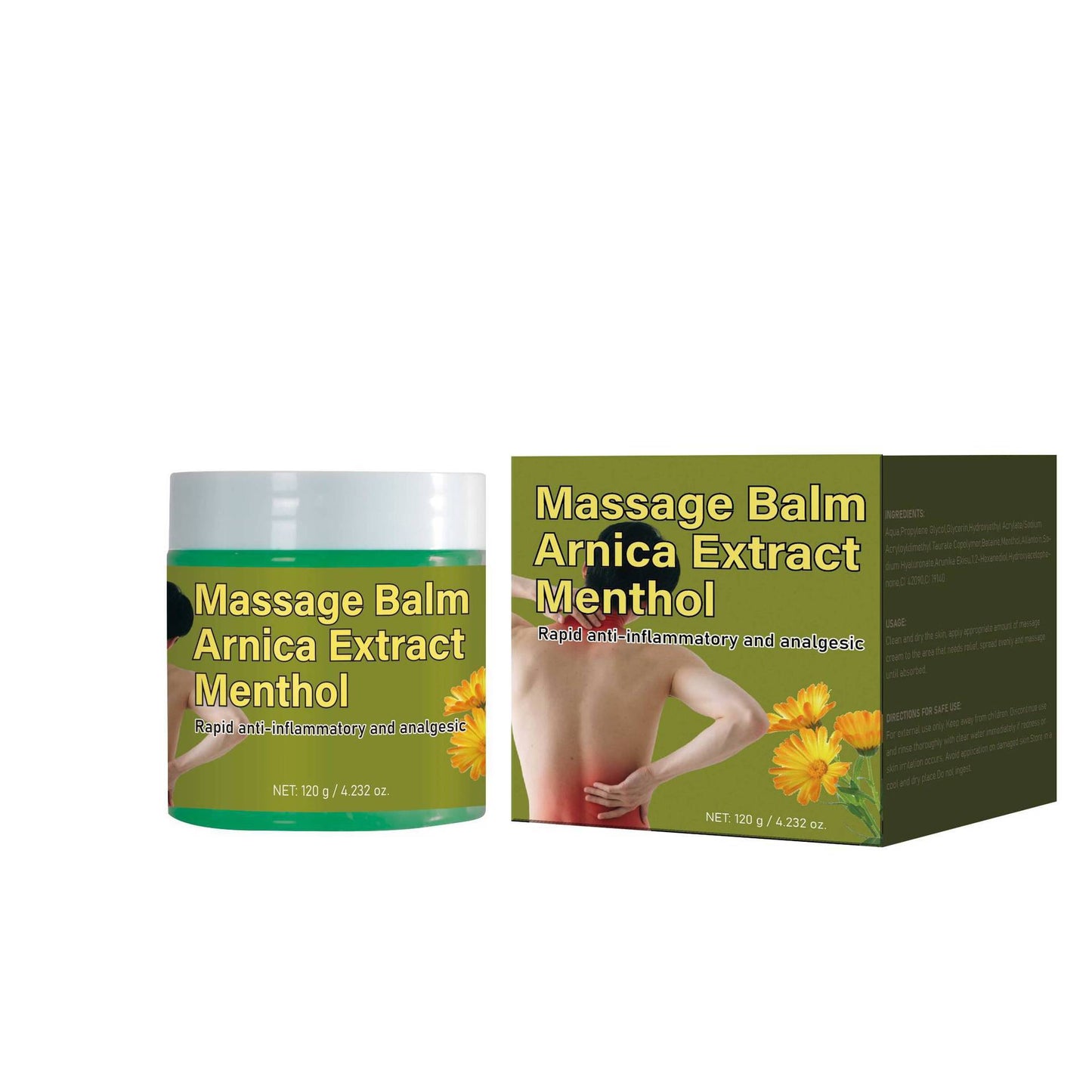 Gold Car Gel Massage Cream 120g - Body Relaxation Balm Neutral Packaging