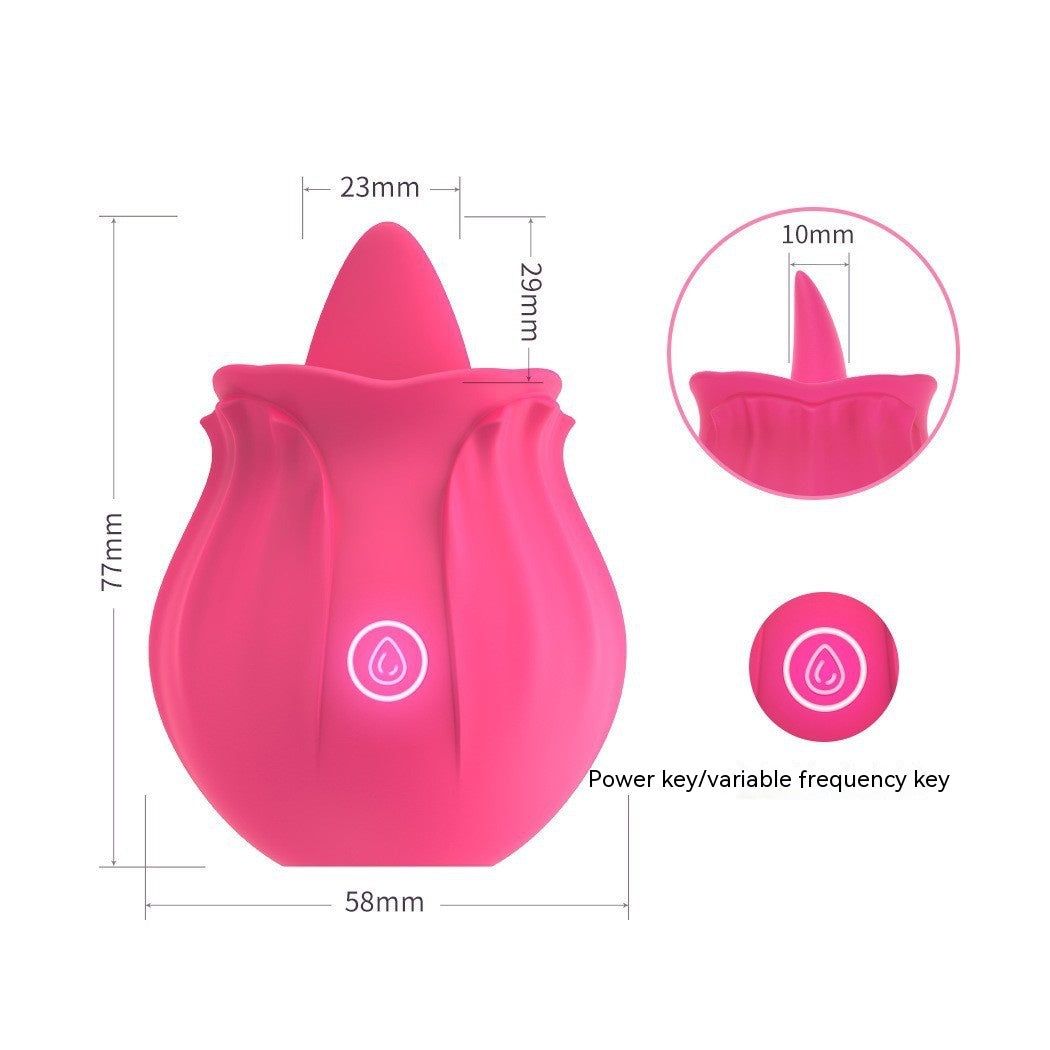 Vibration Tongue Licking Female Masturbator - Silicone & ABS, Multiple Colors