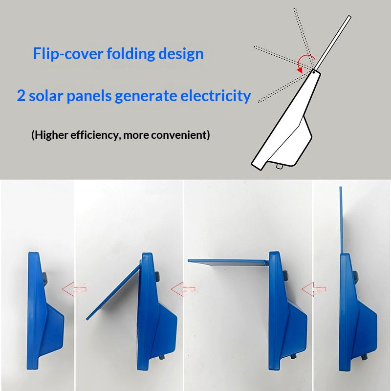 Solar Electronic Fence All-in-One Machine with Adjustable Voltage - Blue