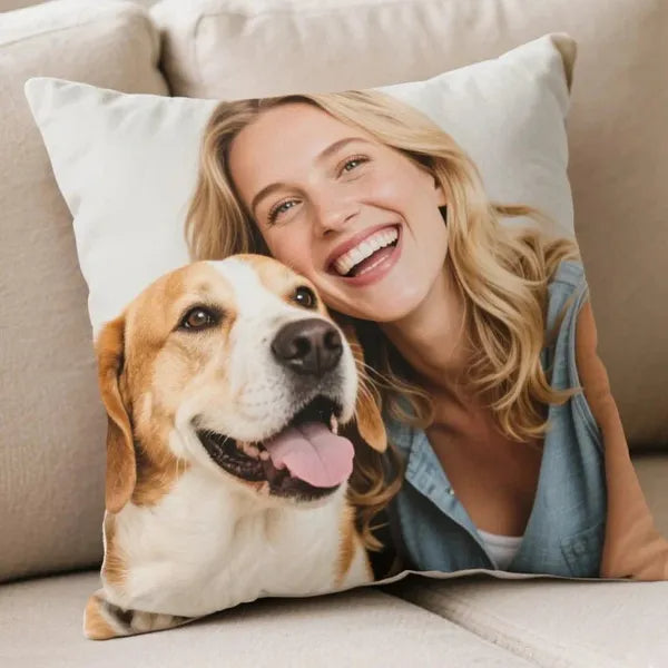 Custom Pet Photo Pillow - Personalized Image Upload