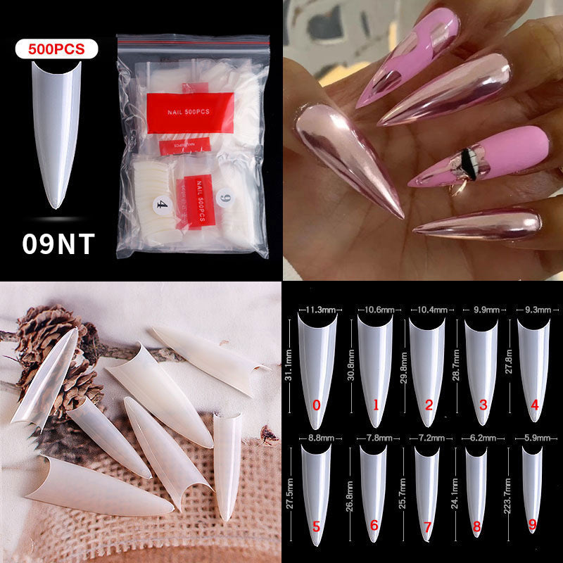 French Pointed Non-Marking Ballet Nail Art Tools - Transparent
