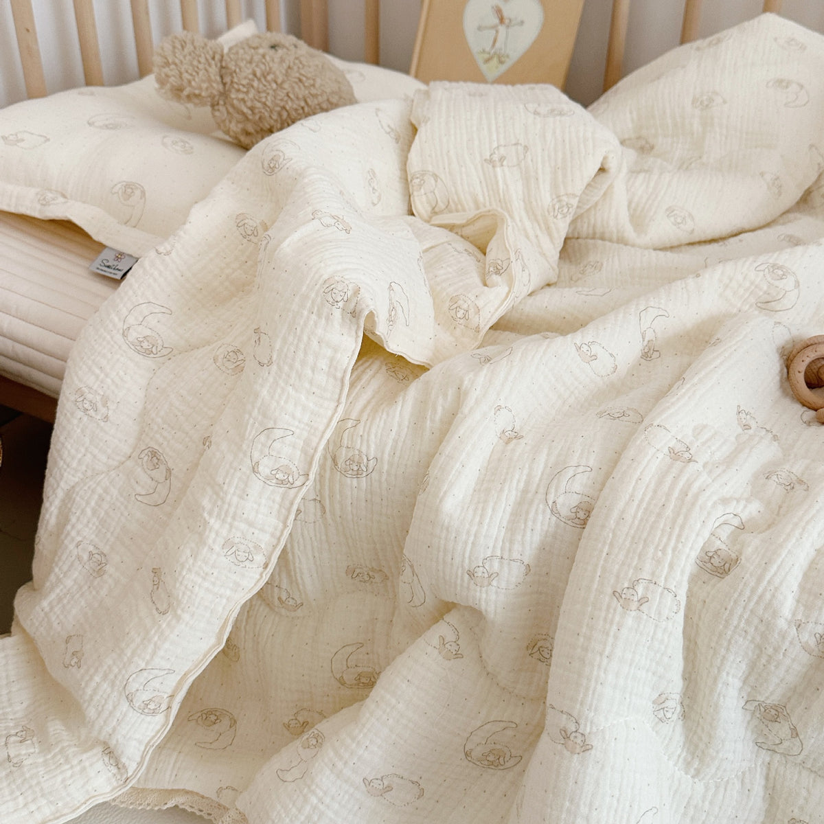 Summer Cotton Quilt Set with Floral Patterns - Multiple Sizes & Styles