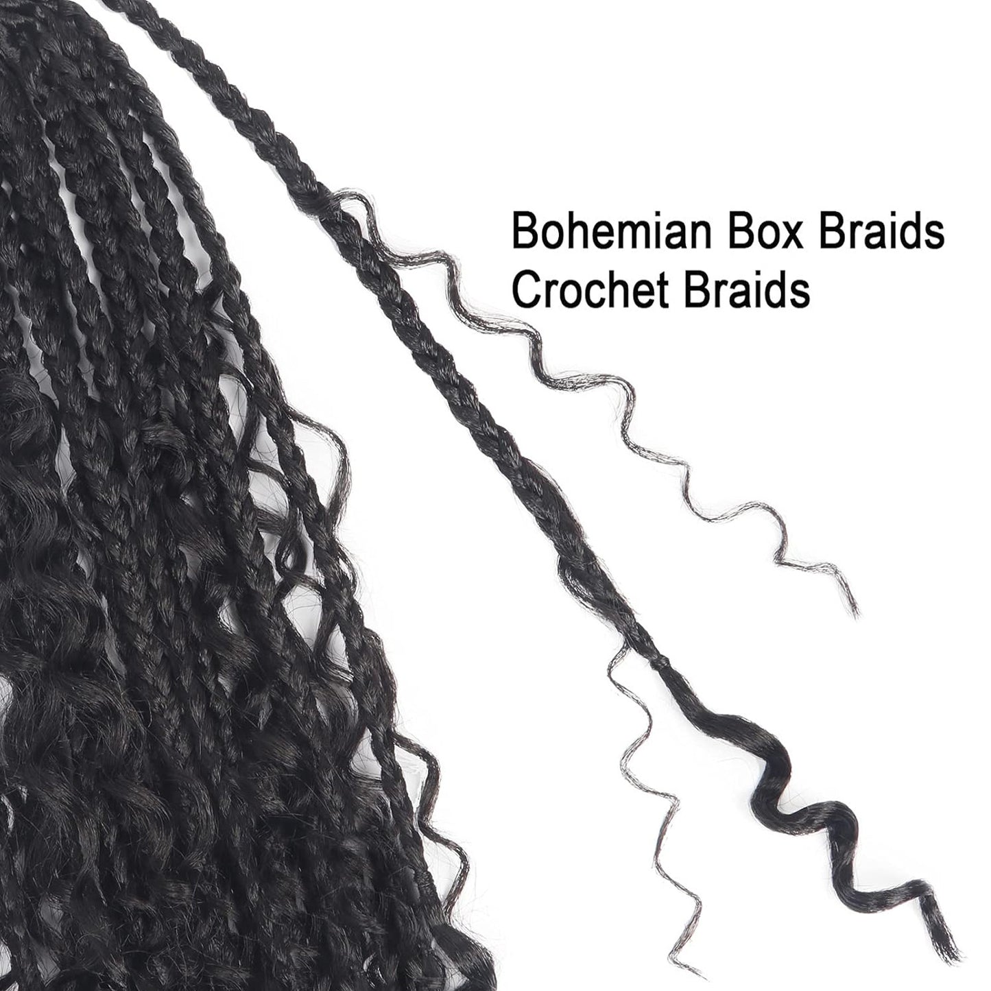 African Braiding Crochet Hair - Three-Strand Synthetic Hair Extensions