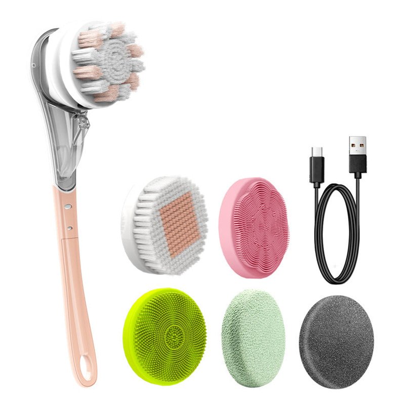 Multifunctional Electric Bath Brush with 3 Gears Waterproof Back & Face Cleansing Tool