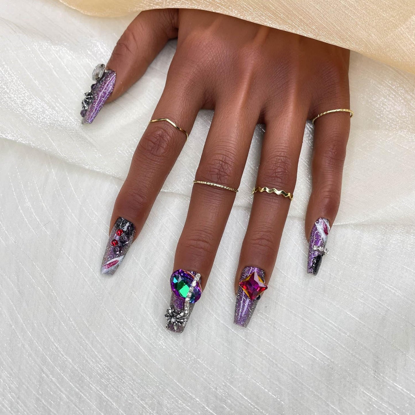 Short Press-On Nails - Gradient Handmade Acrylic Fake Nails Set