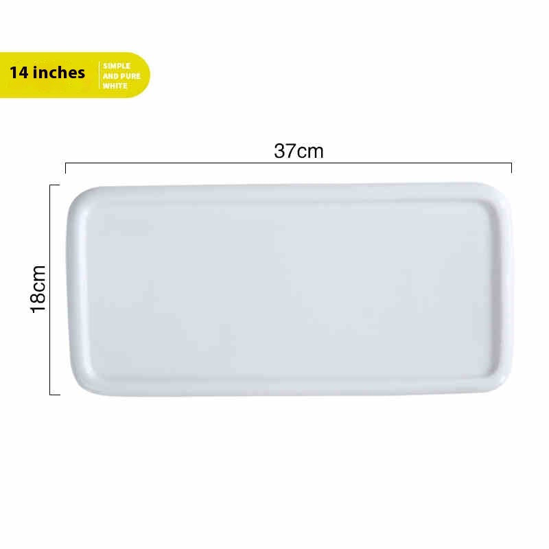 Rectangular Ceramic Bread Plate Cake Tray - 10 to 16 Inch Sizes