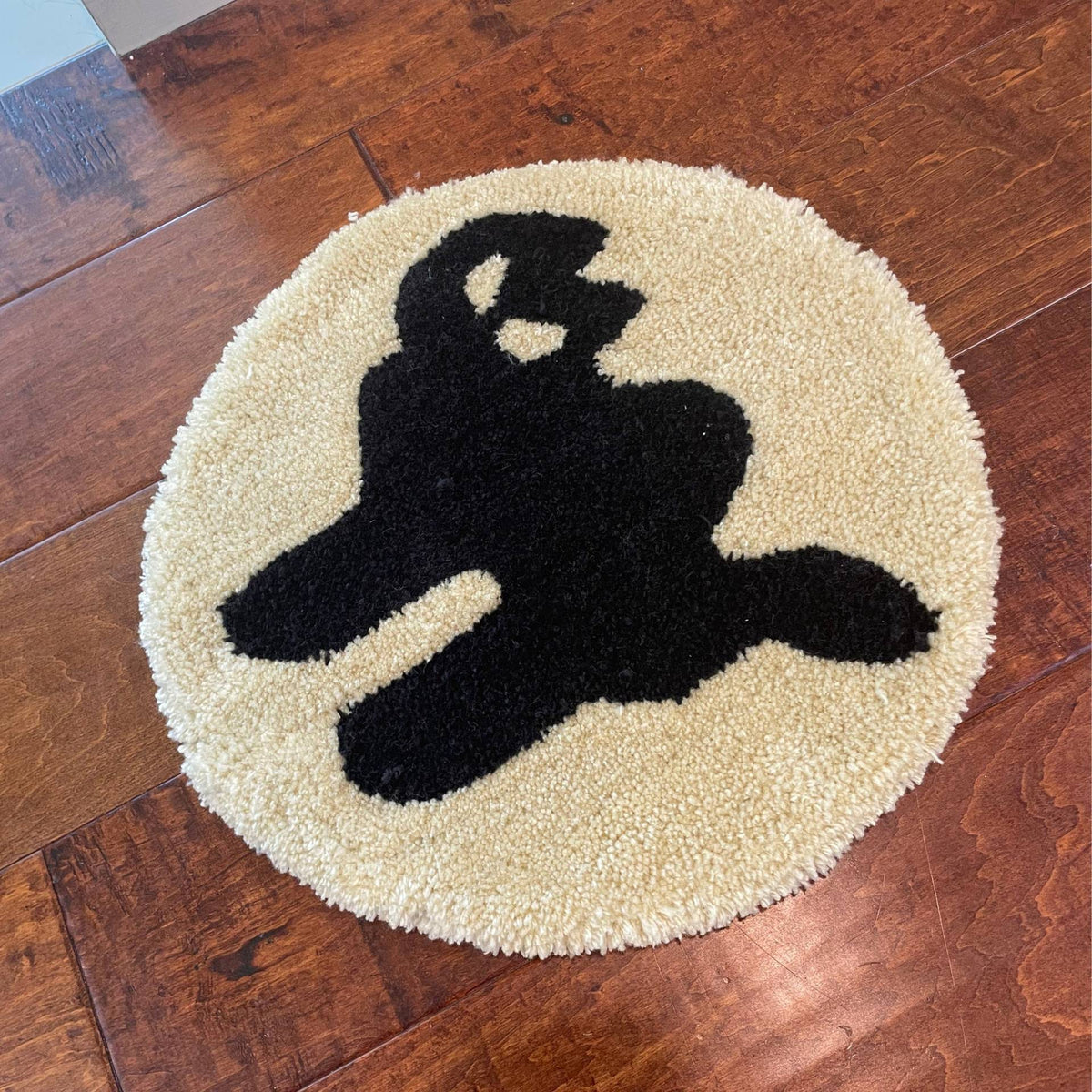 Halloween Door Mat - Pumpkin, Black Cat, Ghost Round Welcome Rug 60x60cm