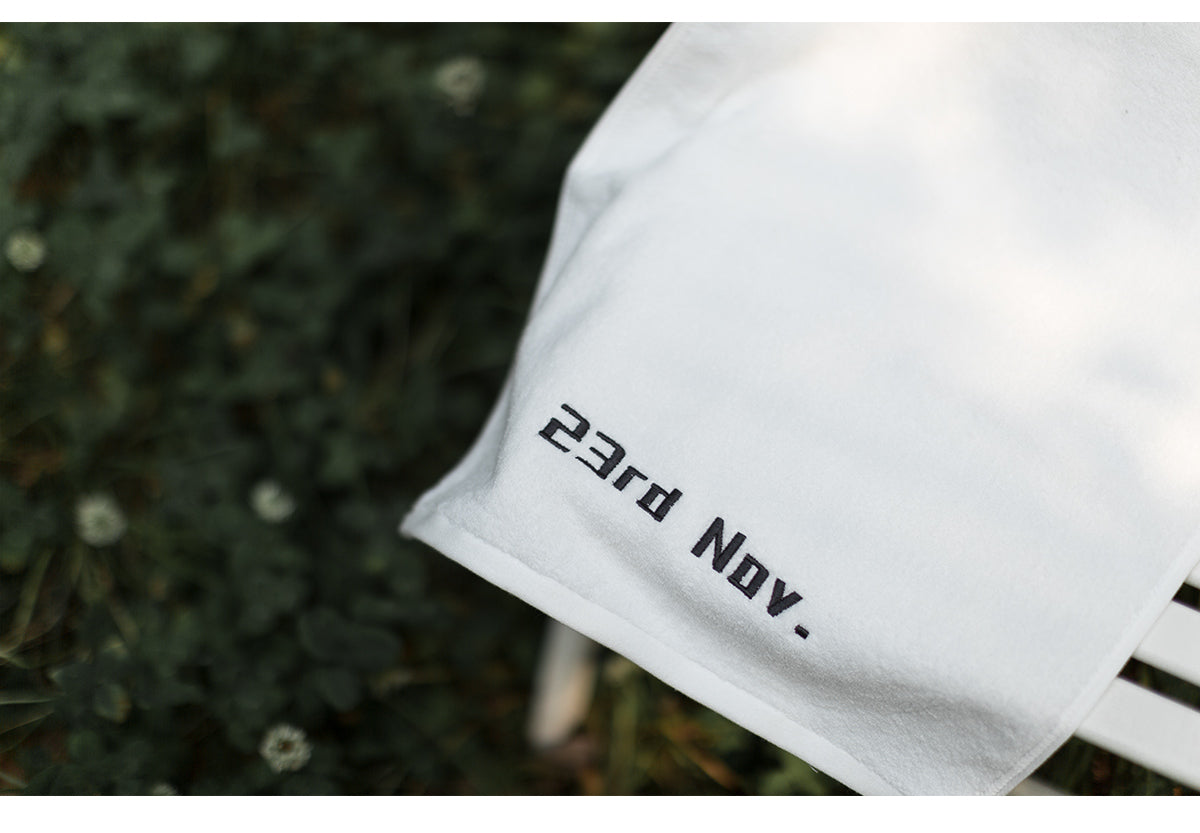 Personalized Cotton Towels with Birthday Embroidery - Customizable Size & Color