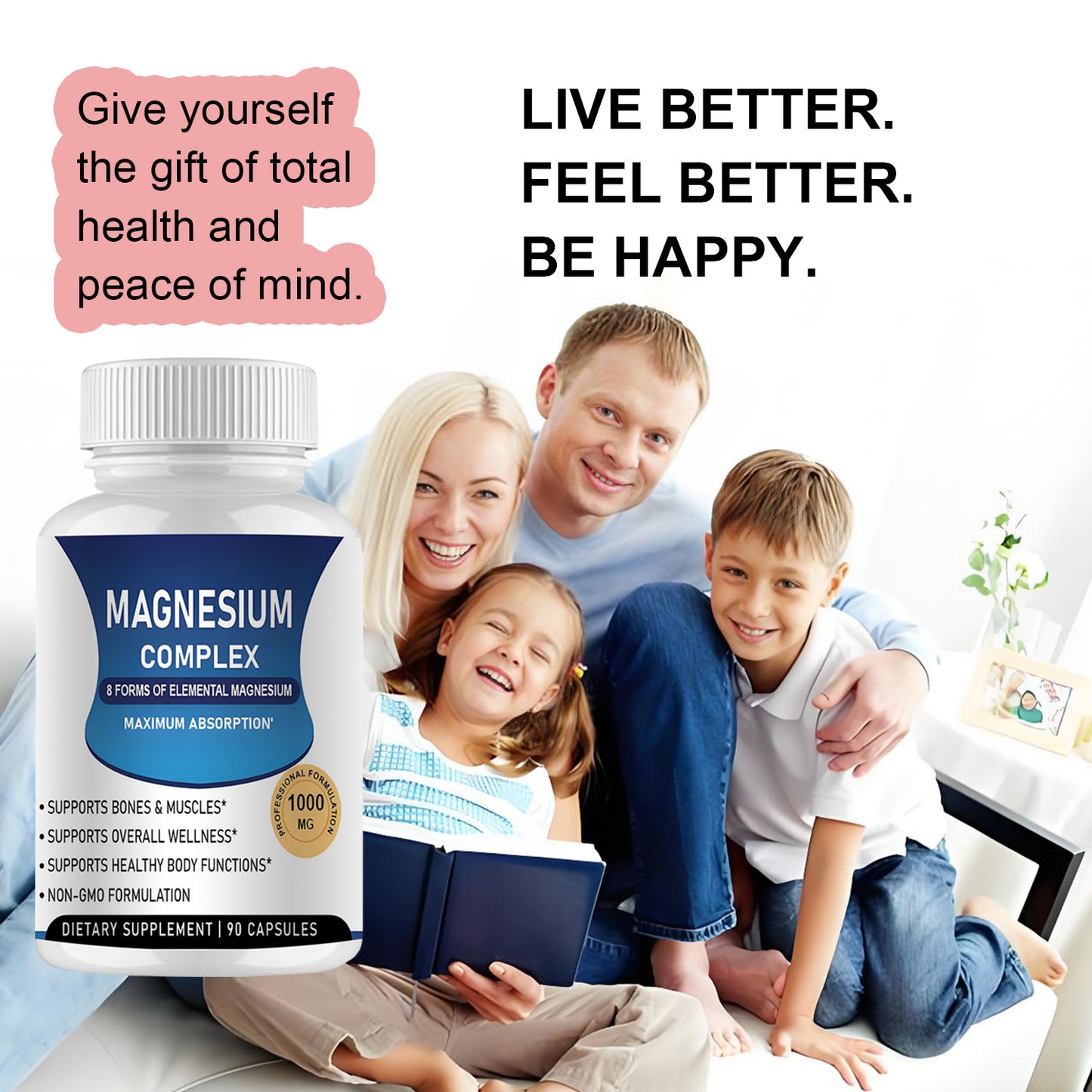 Magnesium Capsule Complex - Mineral Supplement for Health & Wellness