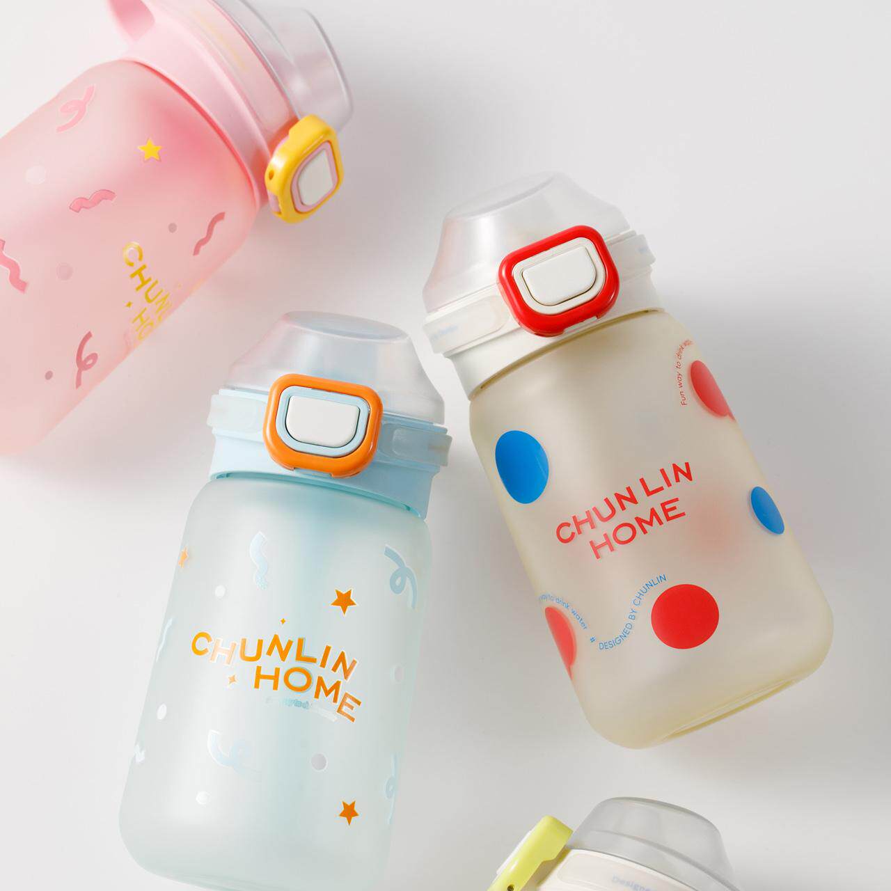 Leak-Proof Portable Plastic Water Cup with Straw - Multiple Colors & 600ml Capacity