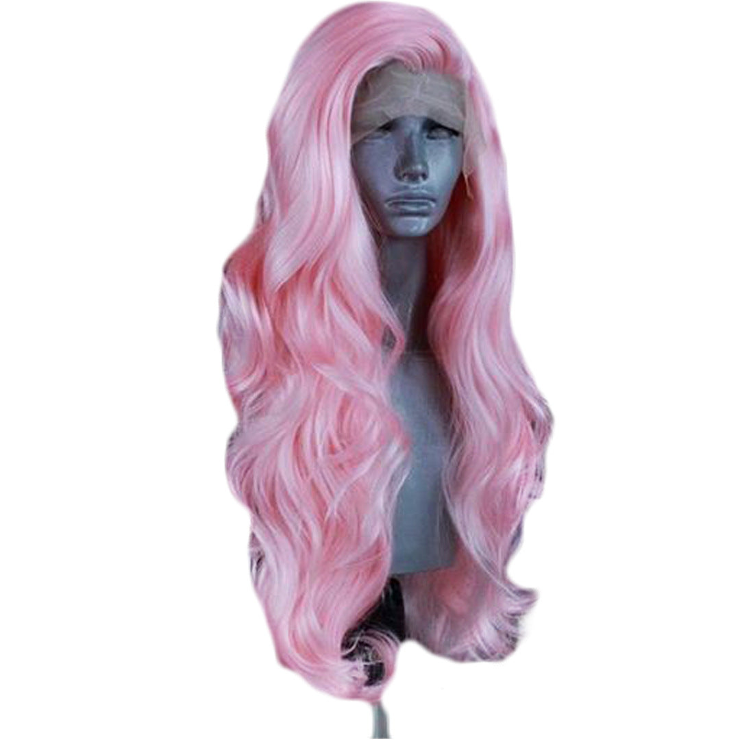 Wavy Lace Cosplay Wig - Pink
