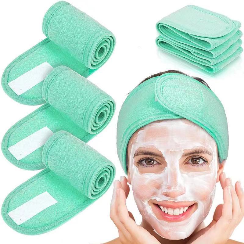 Velcro Sports Face Wash Headband Double Layer Makeup Headband