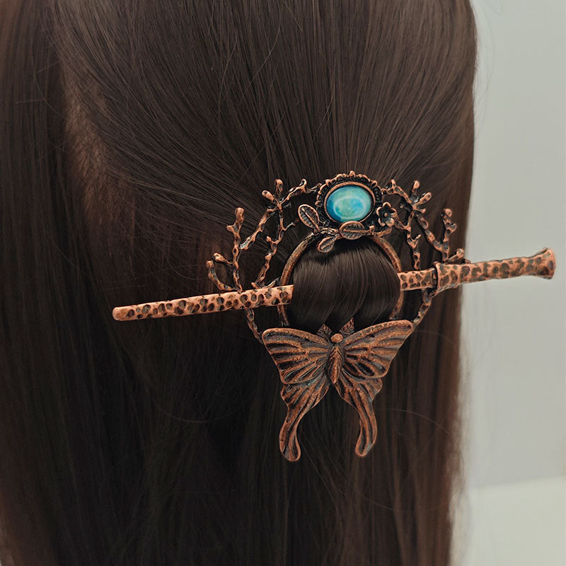 Retro Nordic Butterfly Hairpin - Alloy