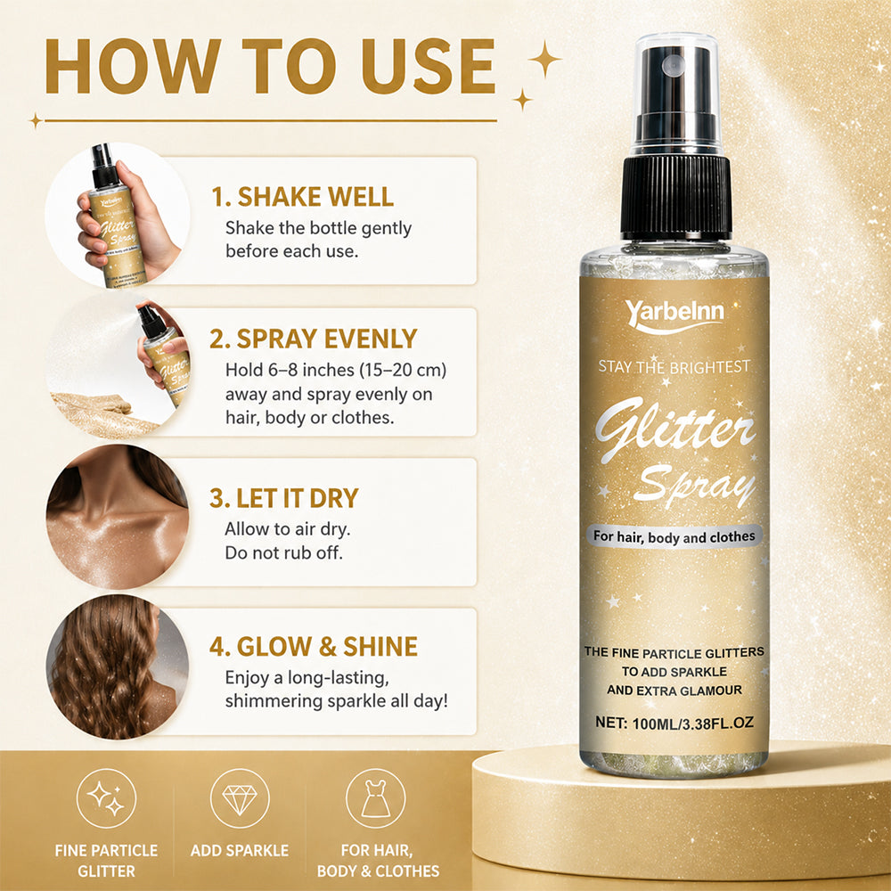 Shimmer Spray Makeup Set - Lightweight, Ultra-Fine Mist Finisher (100ml/200ml/300ml Variants)