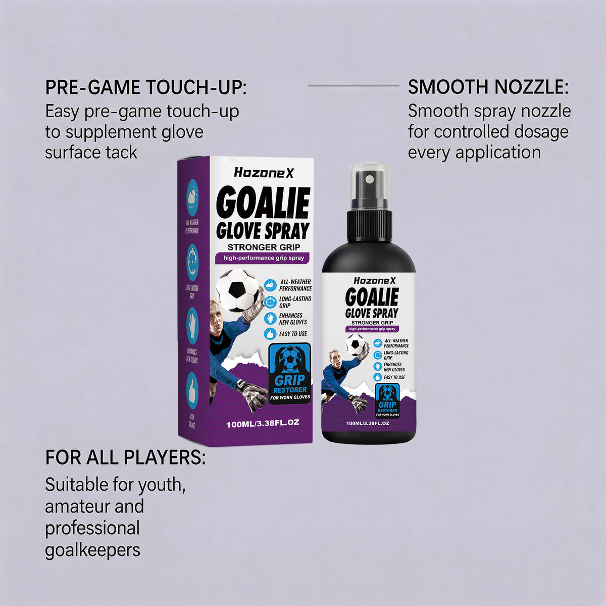 Goalkeeper Glove Spray 100ml - Grip Enhancement