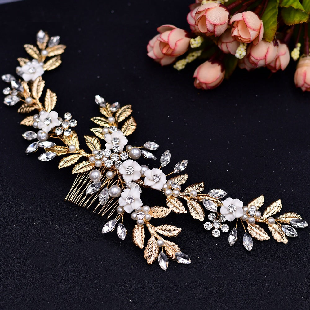 Crystal Hair Comb - 28.5cm Handmade Accessory