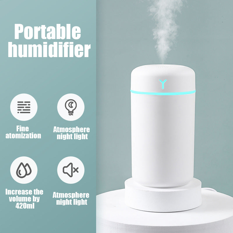 Portable Rechargeable Aromatherapy Car Humidifier - Silent Multi-Color Compact