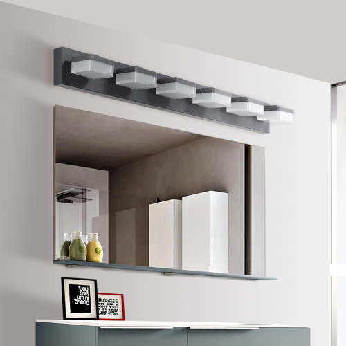 Modern Black LED Makeup Mirror Wall Light Fixture for Bathroom & Vanity