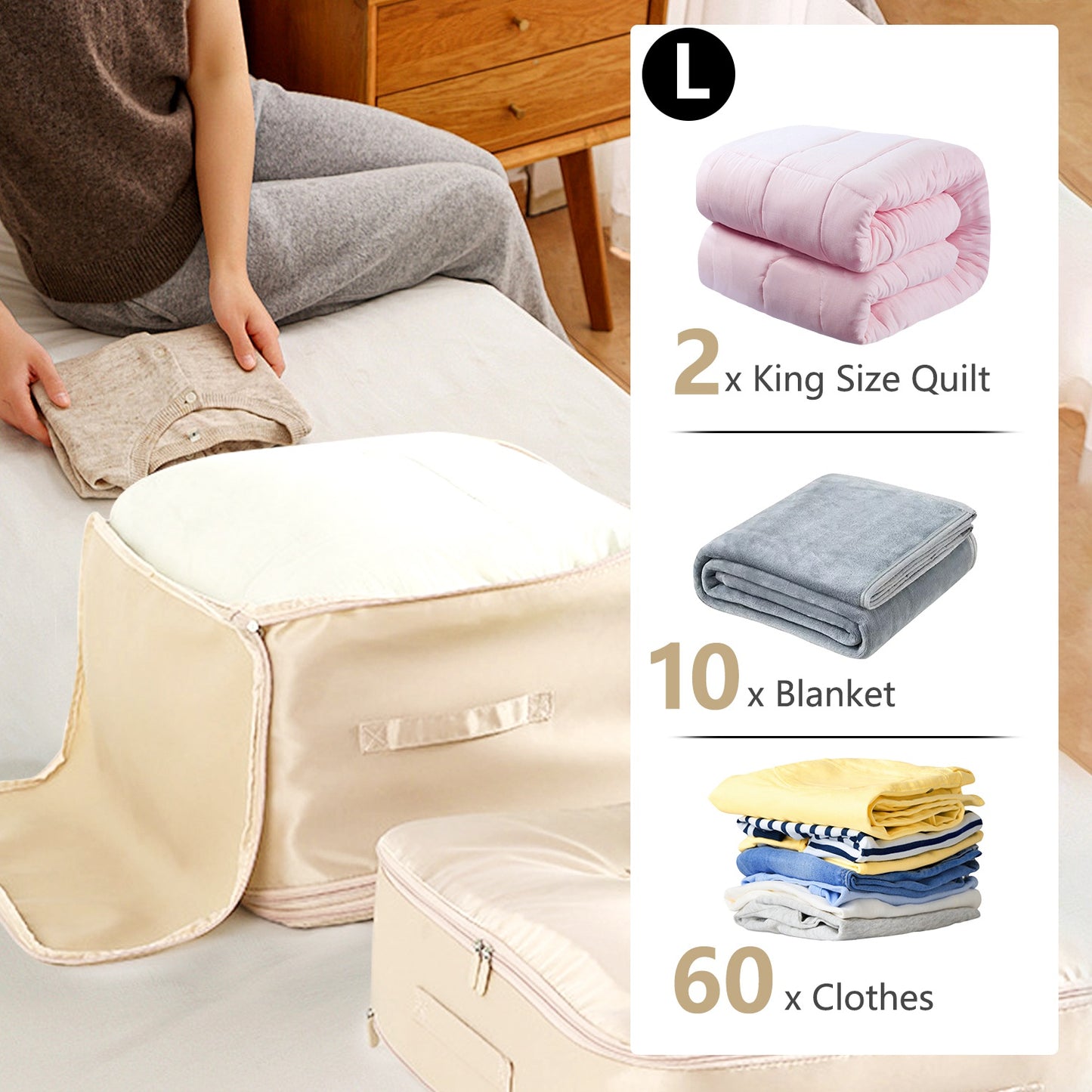 1Pc Foldable Storage Bag For Comforter Quilt Blanket Clothes Season