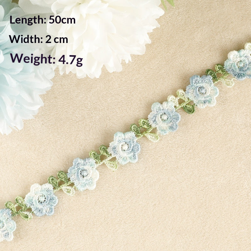 Water-Soluble Embroidered Ribbon & Fabric Patches for DIY Garments
