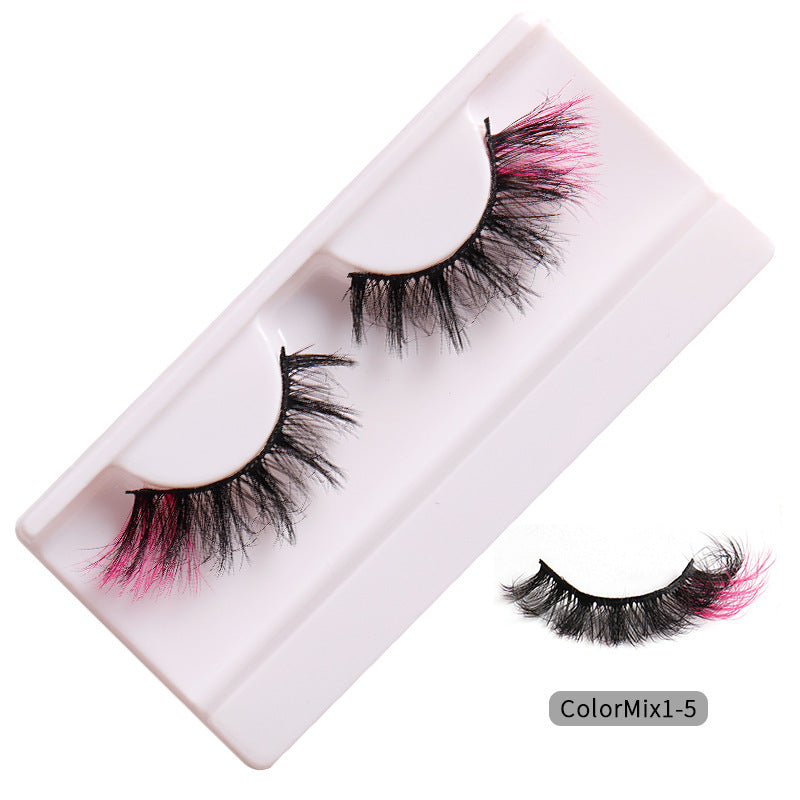 High Color Fried Curly False Eyelashes - Thick, Natural-Look Style