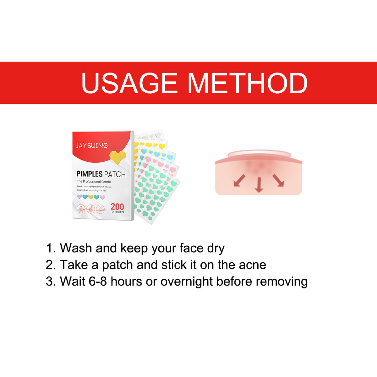 Love Clean Face Stickers 200pieces -1box