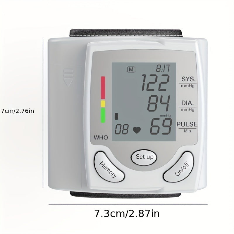 Wrist Blood Pressure Monitor with Voice & LCD Display