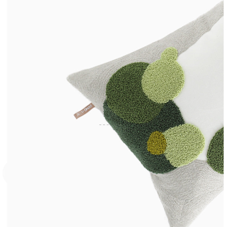 Green Decorative Pillow 50cm Diameter Cushion for Living Room