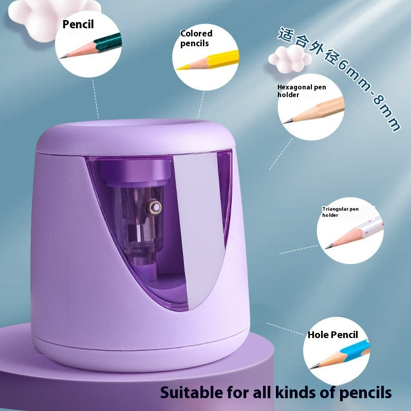 Electric Children's Pencil Sharpener Portable Auto Sharpener for Kids