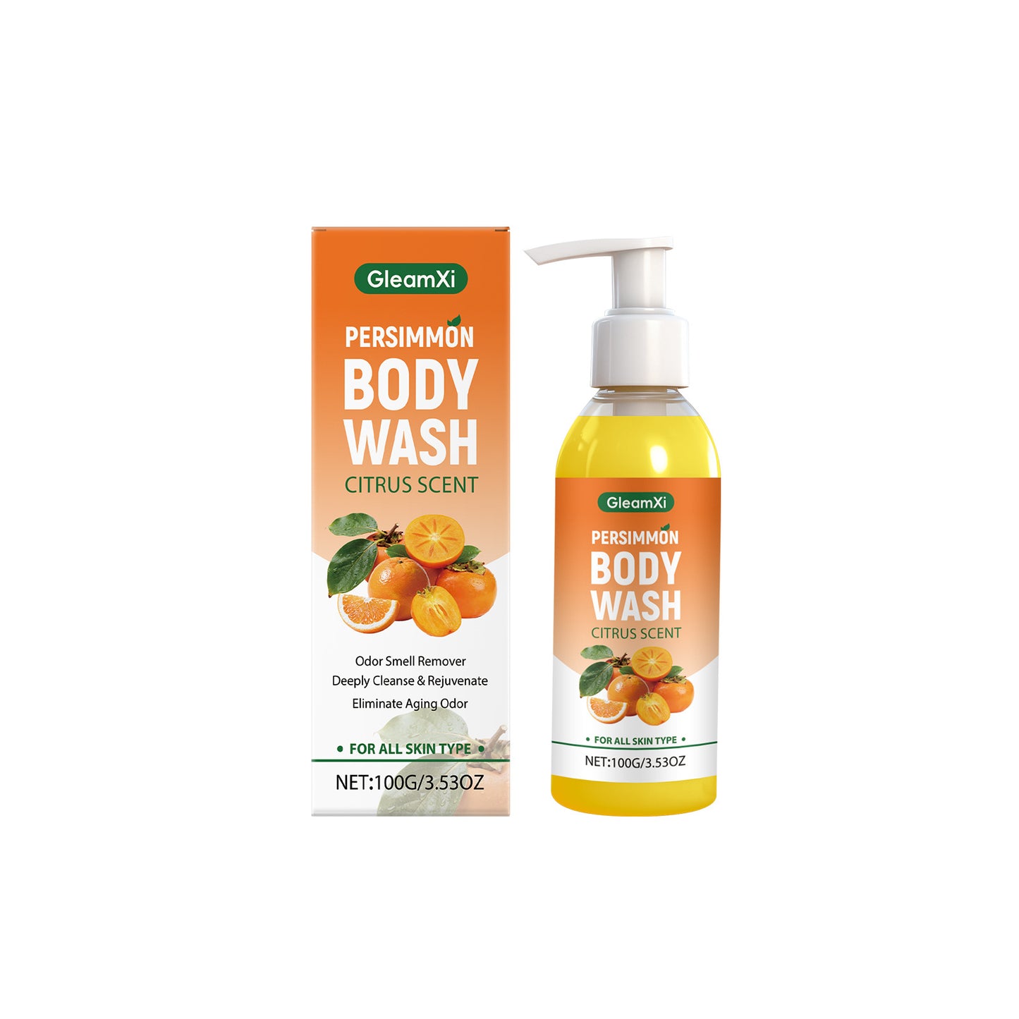Refreshing Persimmon Body Wash - 100g Natural Skin Cleansing