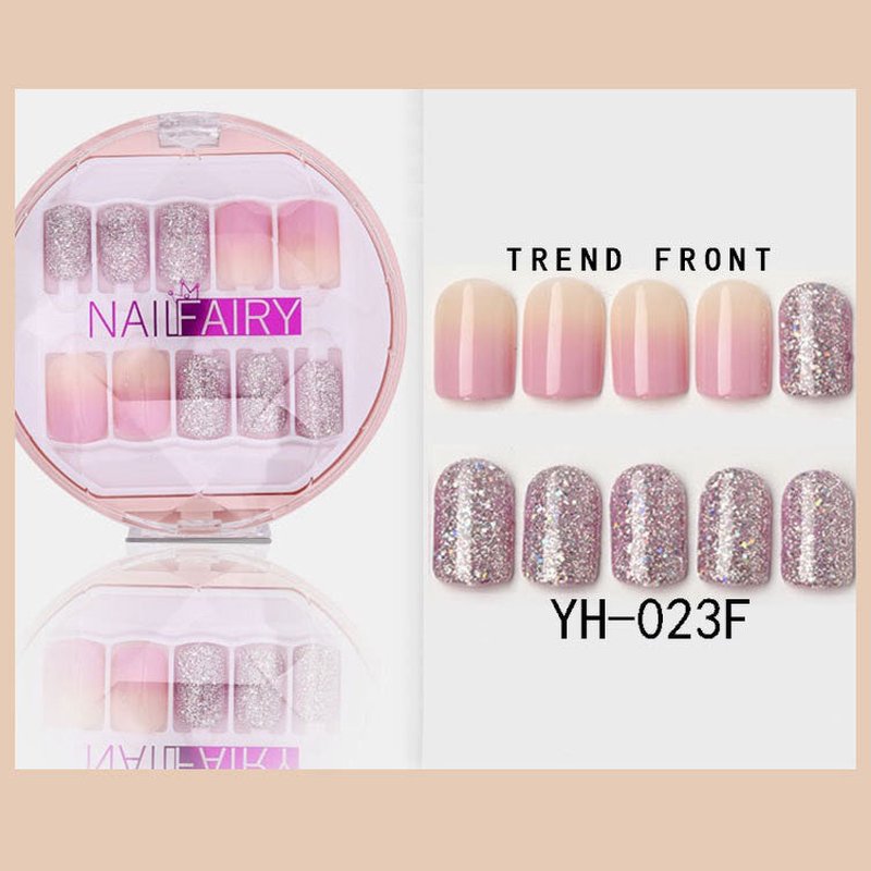 Short Press-On Nails Kit, 30 Pieces Waterproof Removable Manicure