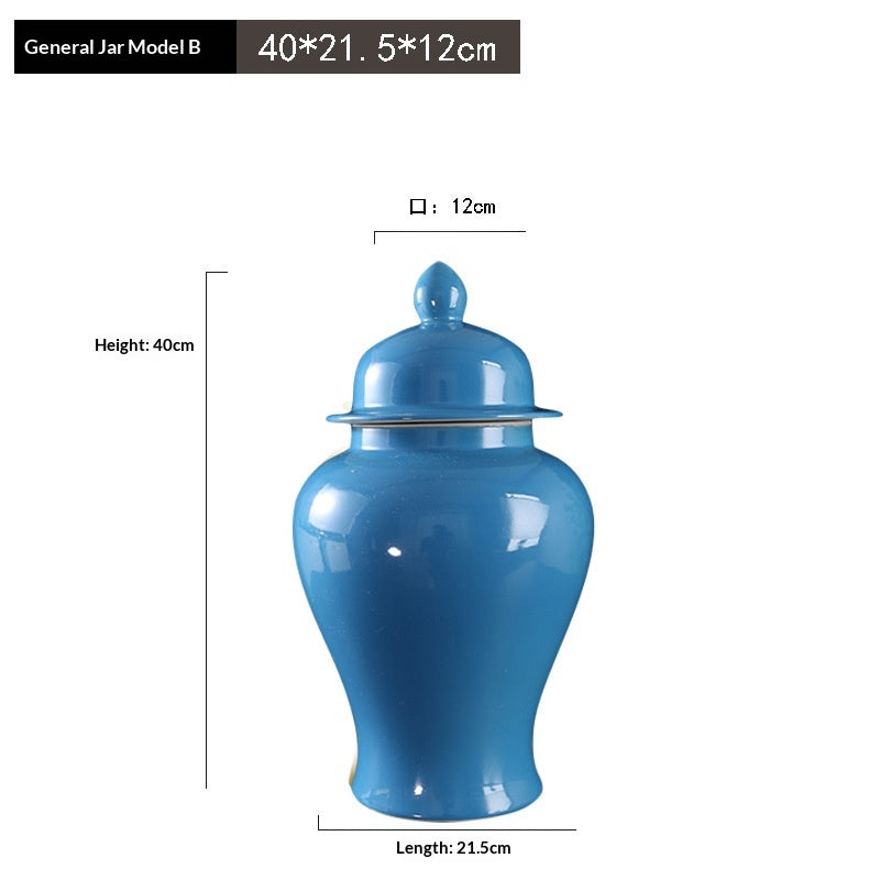 Chinese-Style Ceramic Vase Jar Home Decor - Multiple Sizes