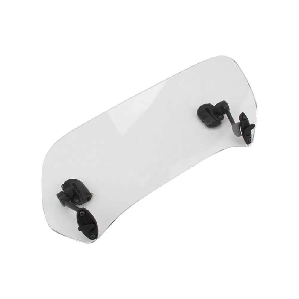 Universal Motorcycle Windshield Extension - Adjustable Clip-On Clear Shield