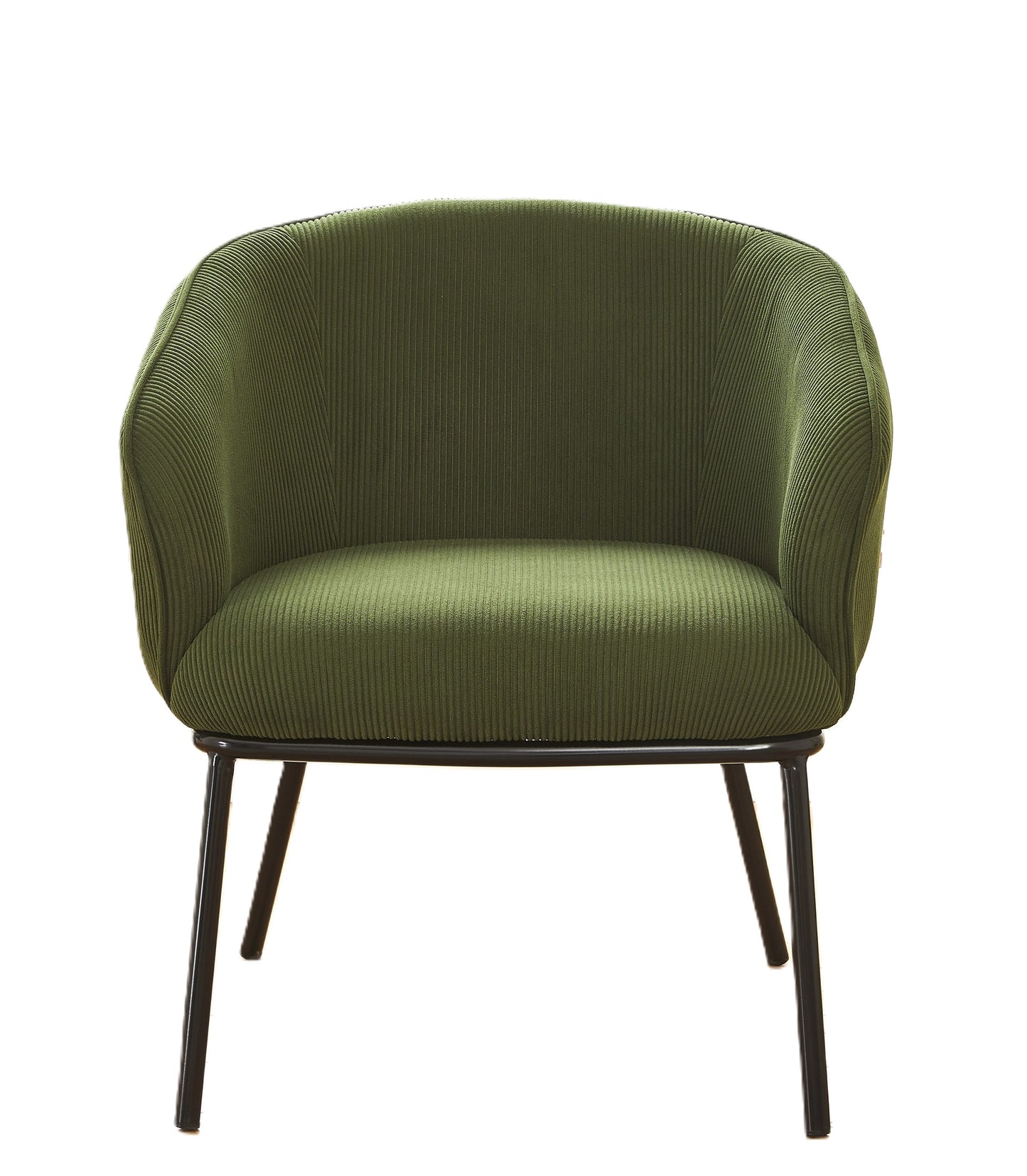 Modern Corduroy Accent Chair, Upholstered Armchair With Metal Legs,