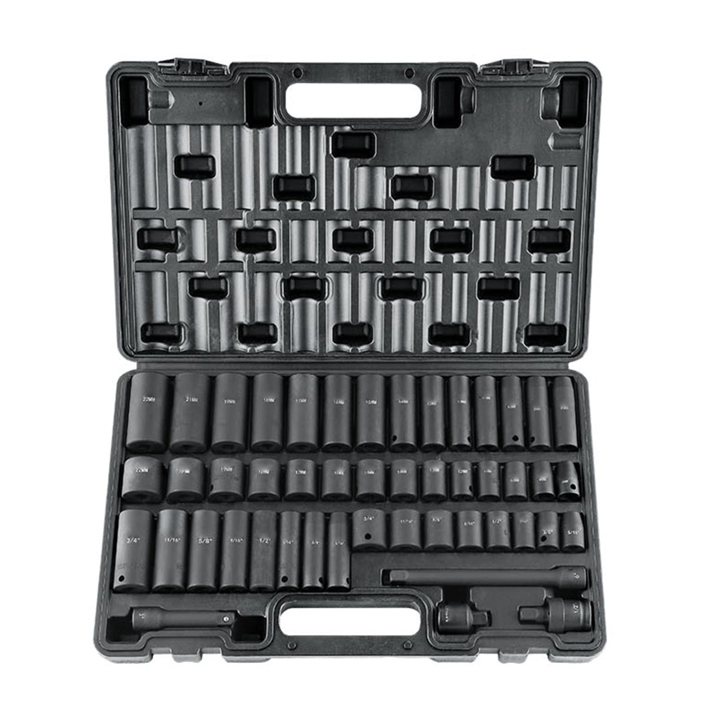 48-Piece Impact Socket Set SAE & Metric with Extension & Universal Joint