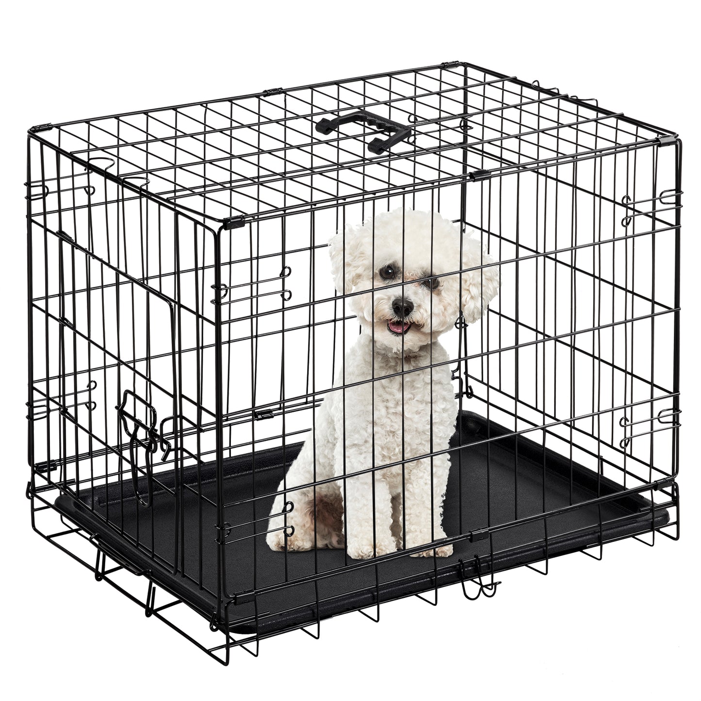 24-30 Inch Single Door Dog Cage for Pets - Sturdy Pet Kennel & Crate