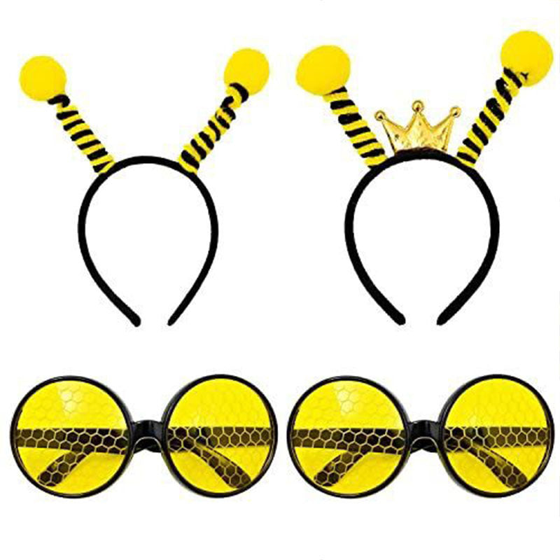 Bees Party Headband Glasses Set for Kids and Adults - Unisex Costume Accessory