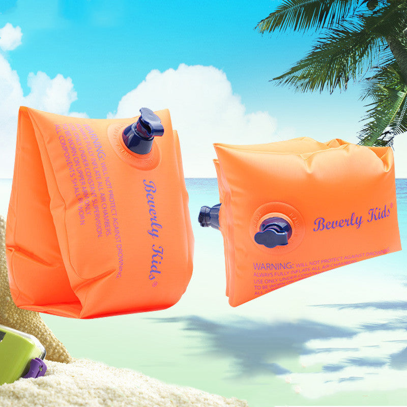 Child Inflatable Safety Arm Ring with Double Airbag Buoyancy for Swimming & Wading