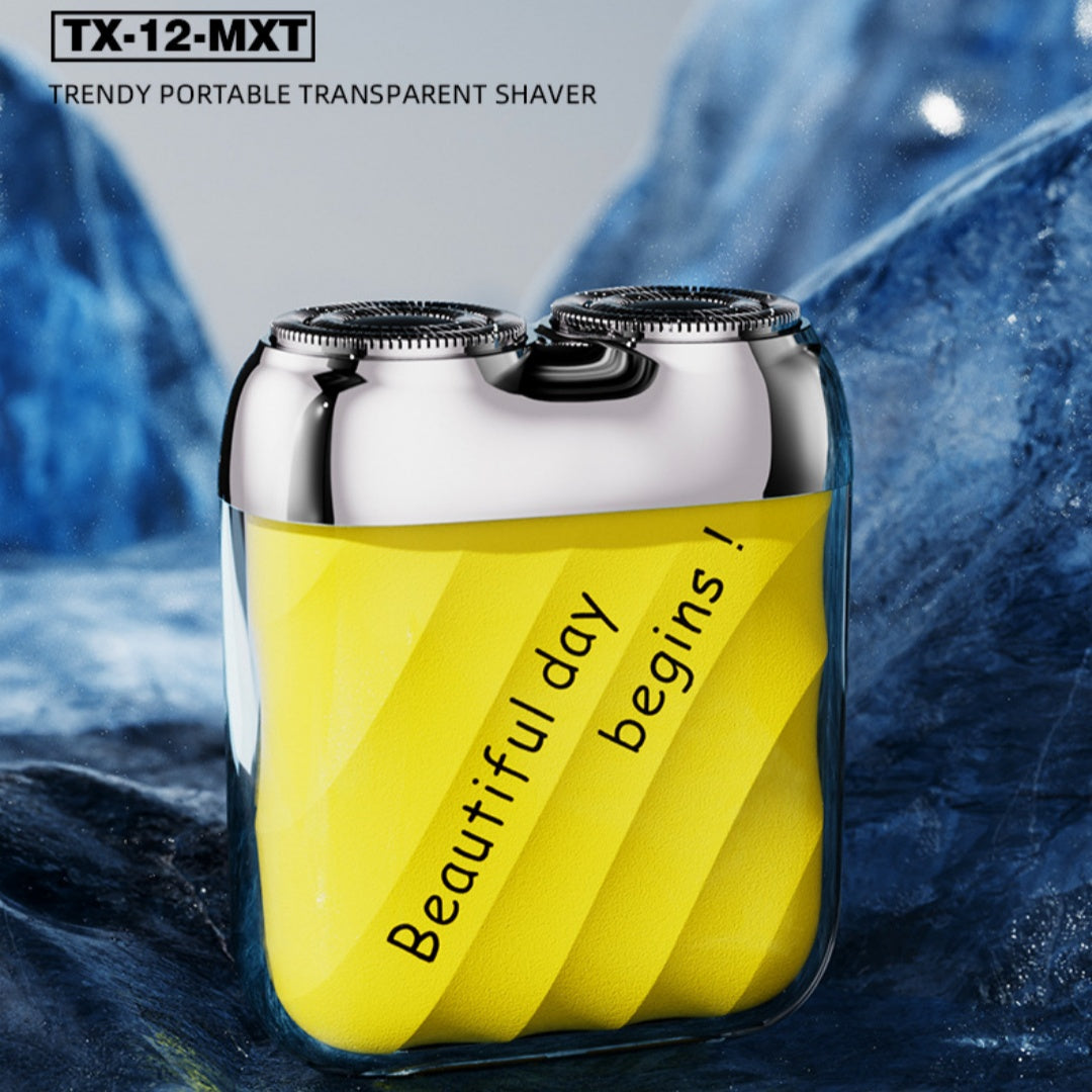 Portable Rechargeable Electric Shaver with Dual Cutter Head