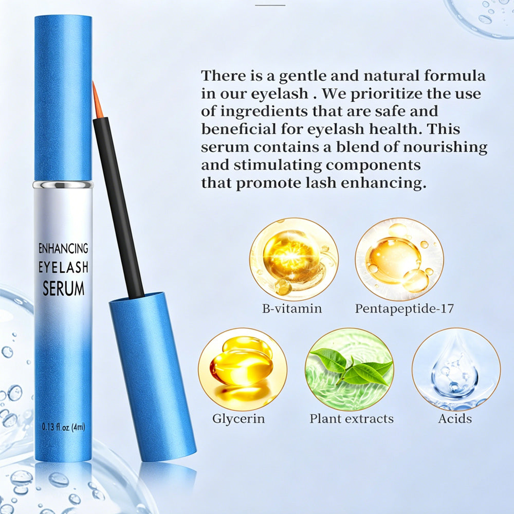 Peptide Eyelash Growth Serum - Lash & Brow Enhancer for Thicker Longer Lashes