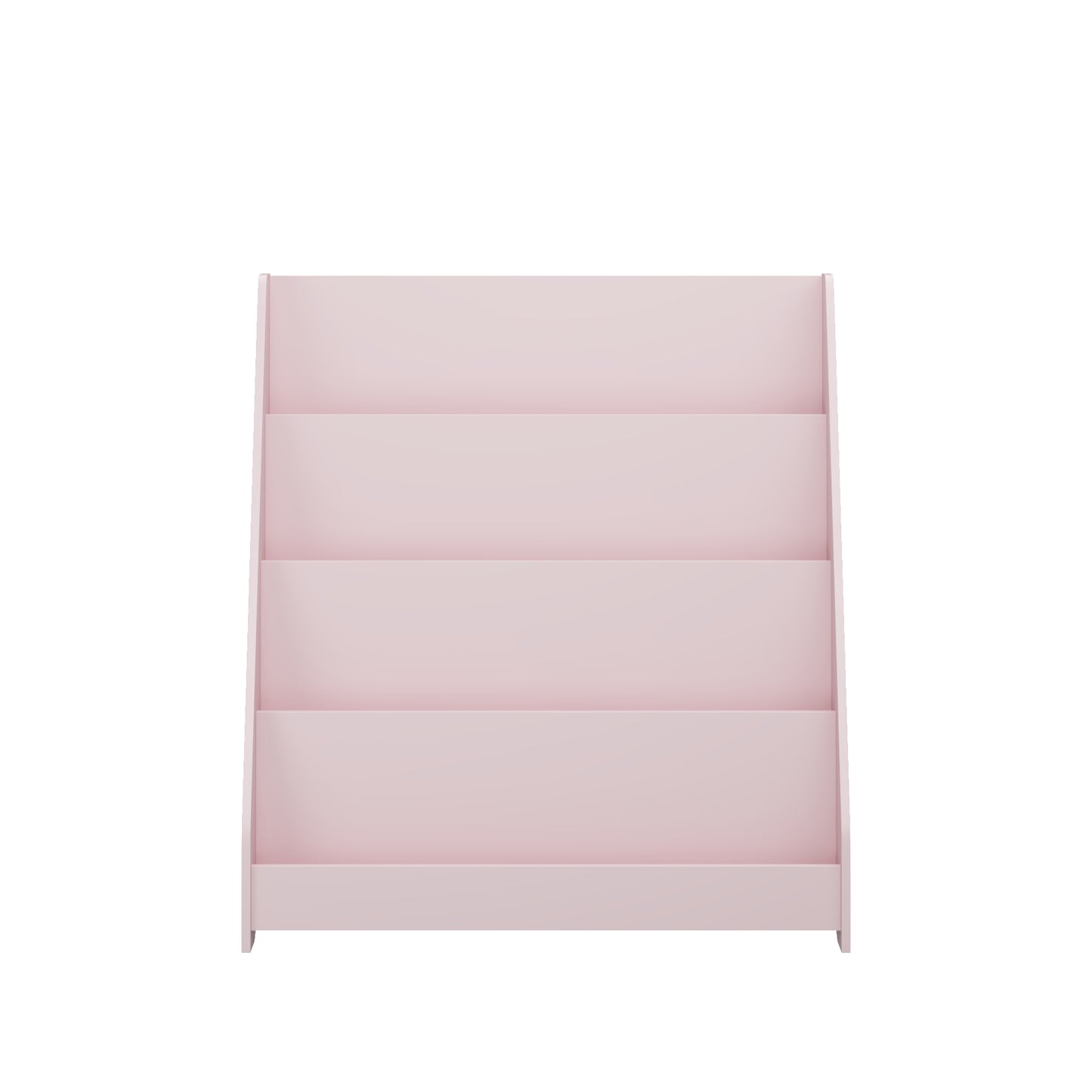 4-Tier Kids Bookshelf - Pink MDF Book Display Shelf